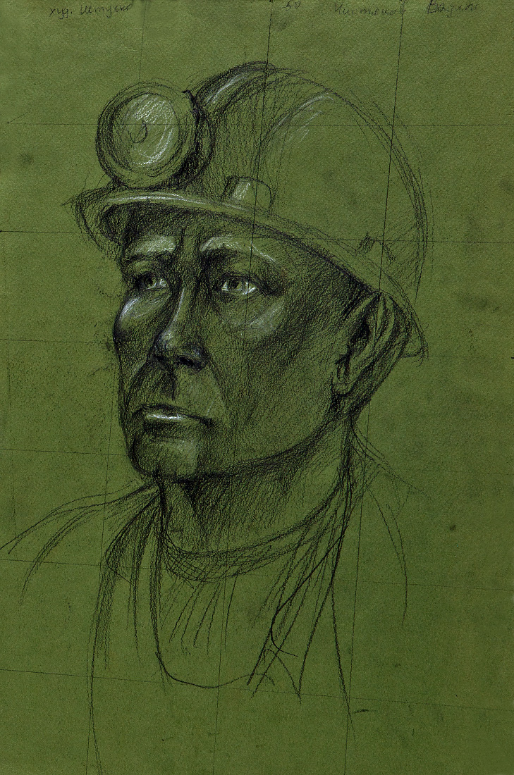 1040m Underground, gunpowder drawings of miners - Guo-Qiang, Cai