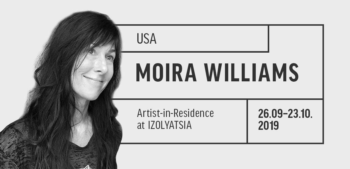 Artist Moira Williams in residence at IZOLYATSIA