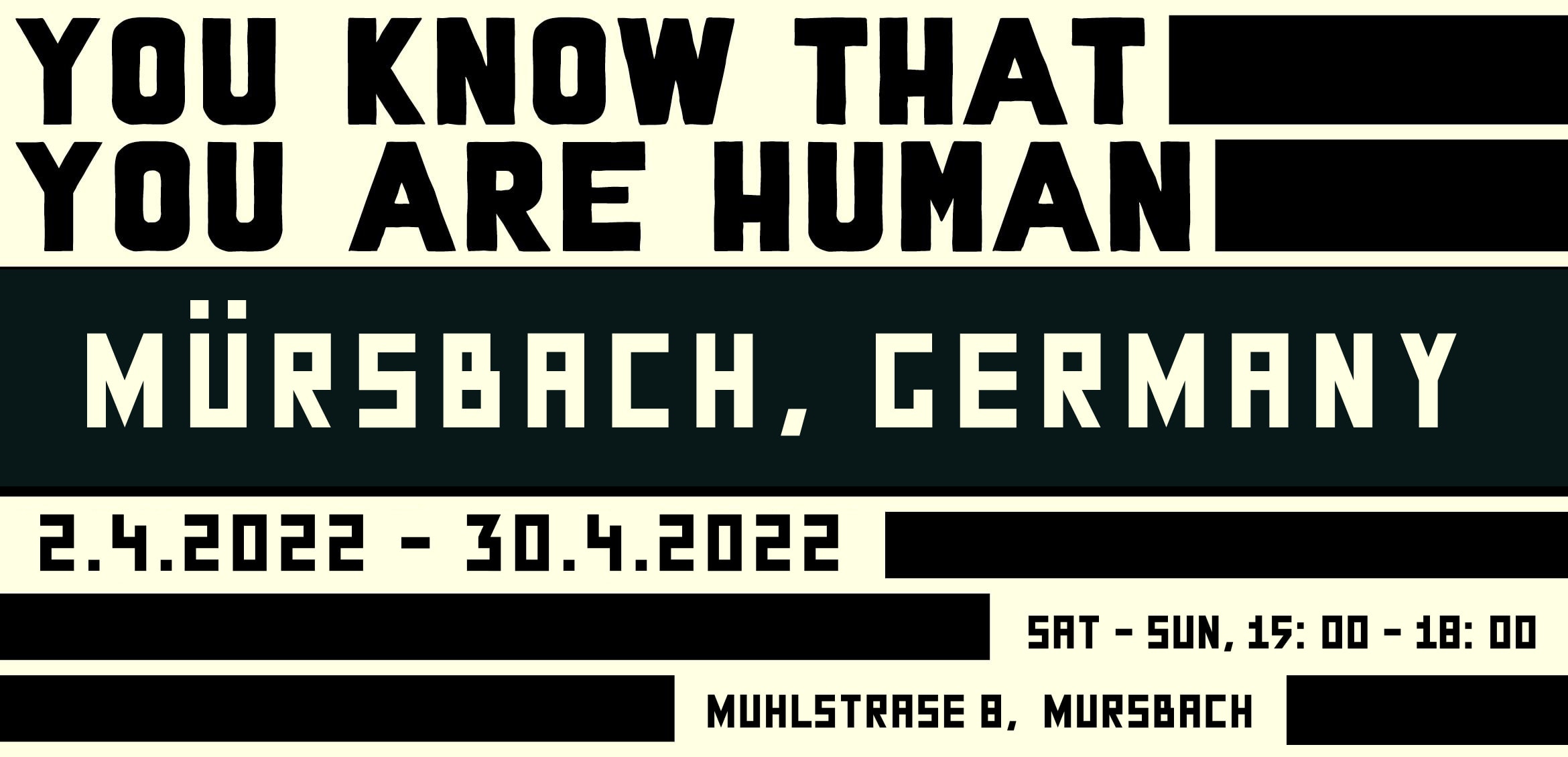 «Ти знаєш, що ти – людина» в місті Мюрсбах, Німеччина