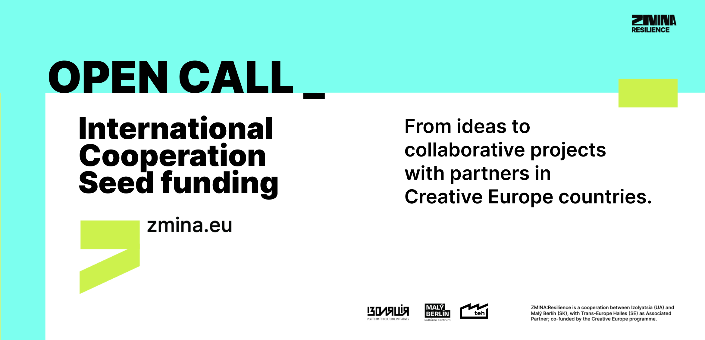 Open Call for International Cooperation Seed funding Proposals for Ukrainian organisations