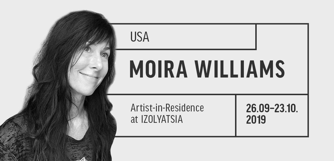 Artist Moira Williams in residence at IZOLYATSIA